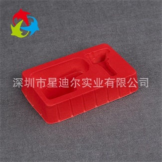 定製紅色植絨吸塑內托