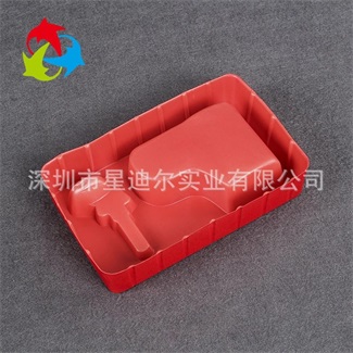 PS紅色植絨吸塑內托