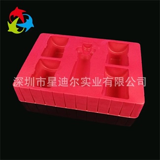 紅色PS植絨吸塑盒